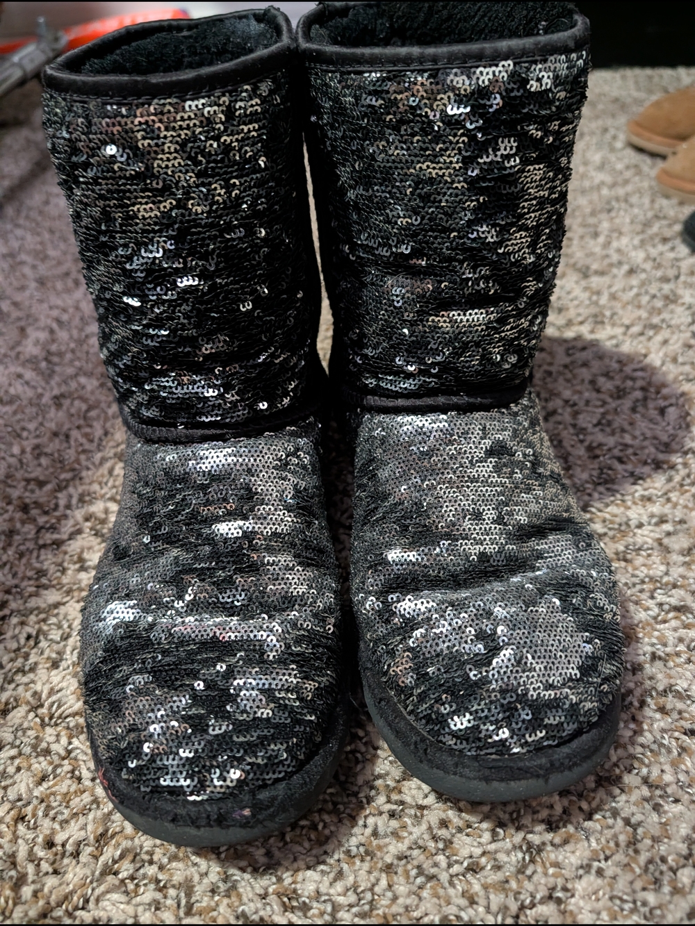 UGG Black Sequin Mid-Calf Boots